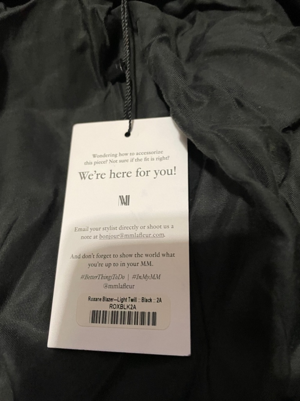 MM Lafleur Black Blazer with Branded Hang Tag - Picture 5 of 11